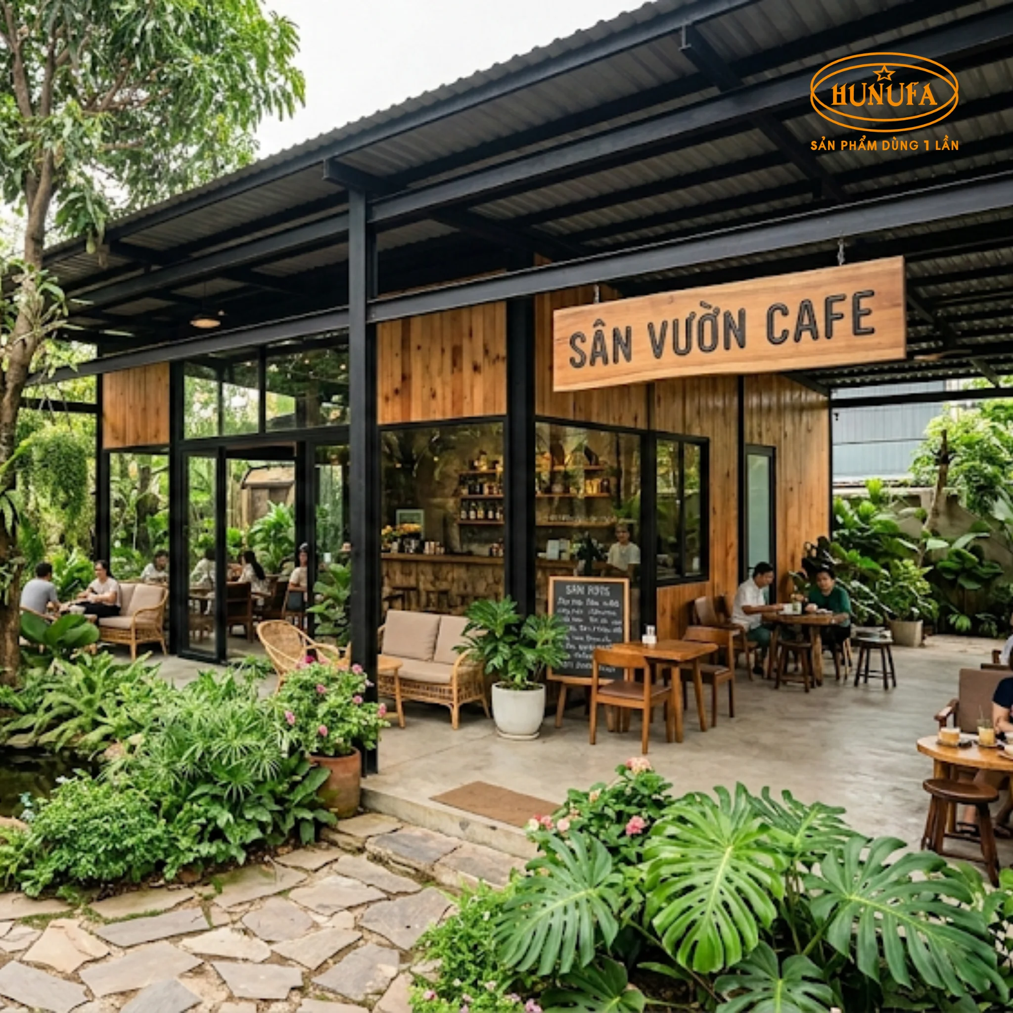 10+ Mẫu thiết kế quán cafe nhà tiền chế đẹp, hiện đại và tiết kiệm chi phí