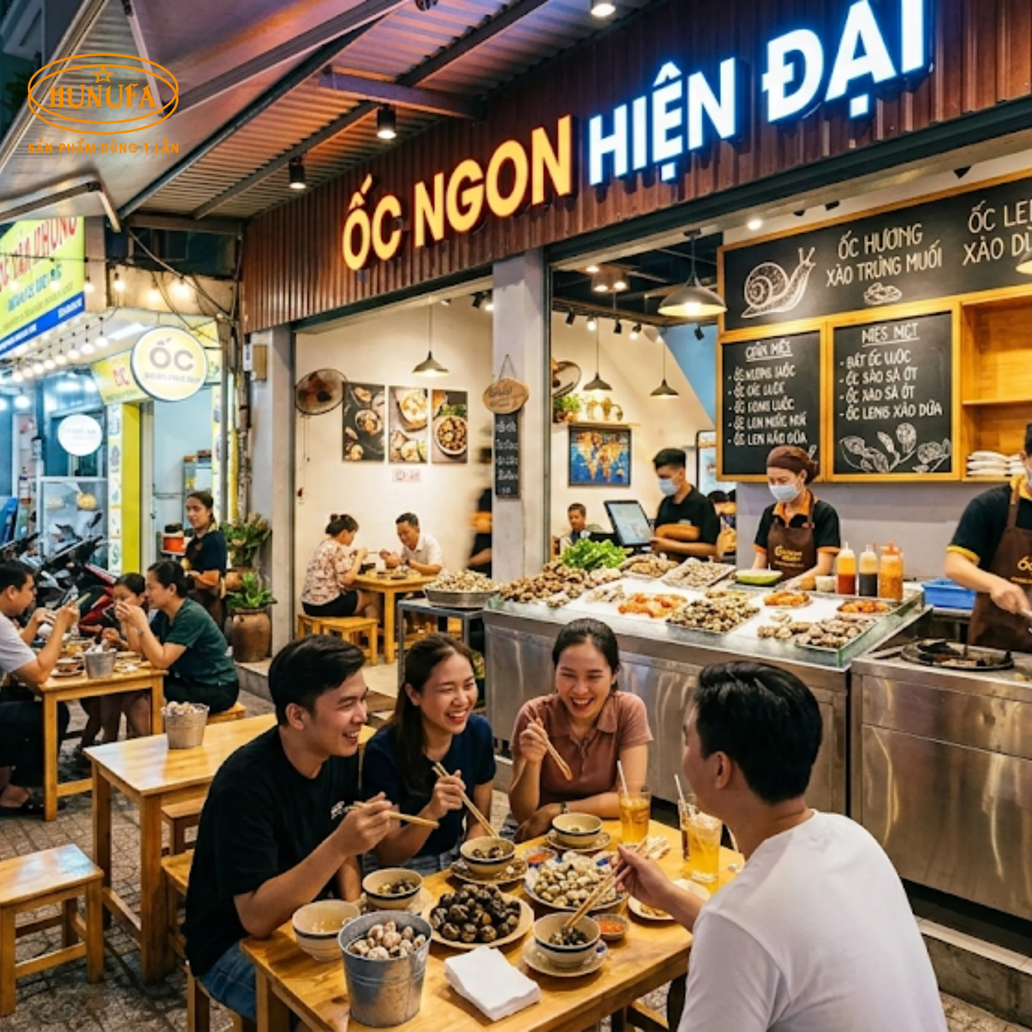 15+ Mẫu trang trí quán ốc vỉa hè đẹp, tiết kiệm chi phí