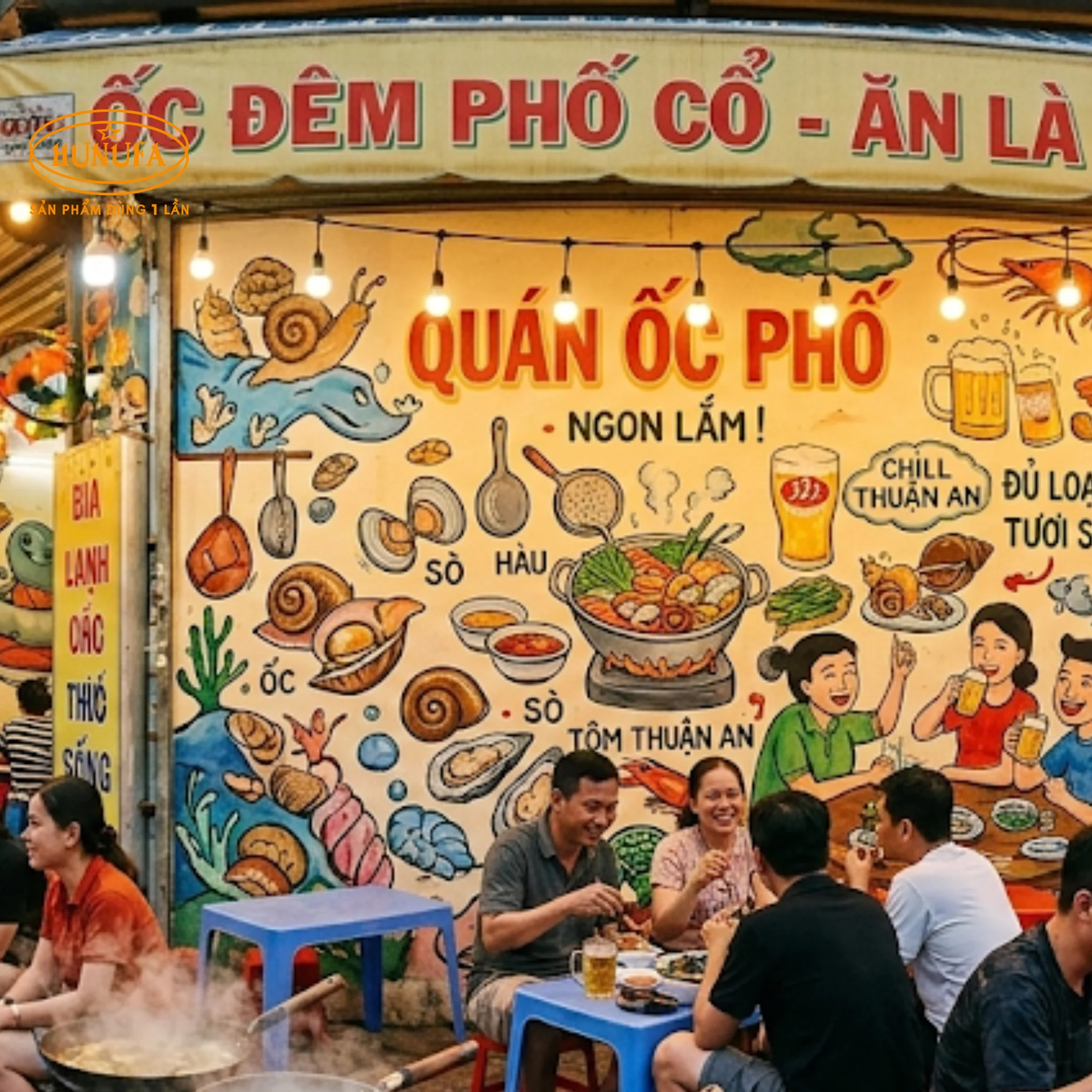 15+ Mẫu trang trí quán ốc vỉa hè đẹp, tiết kiệm chi phí