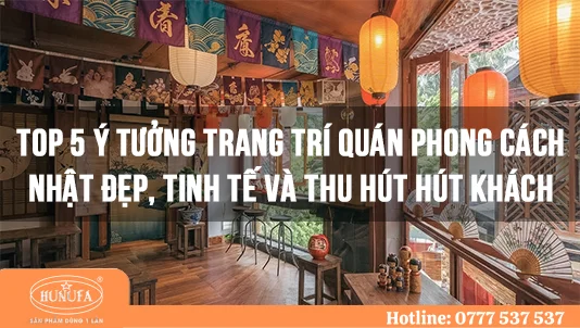 trang trí quán phong cách Nhật
