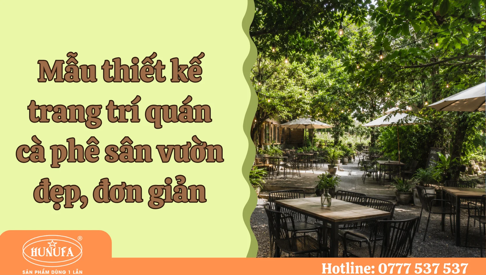Mẫu thiết kế trang trí quán cà phê sân vườn đẹp, ấn tượng