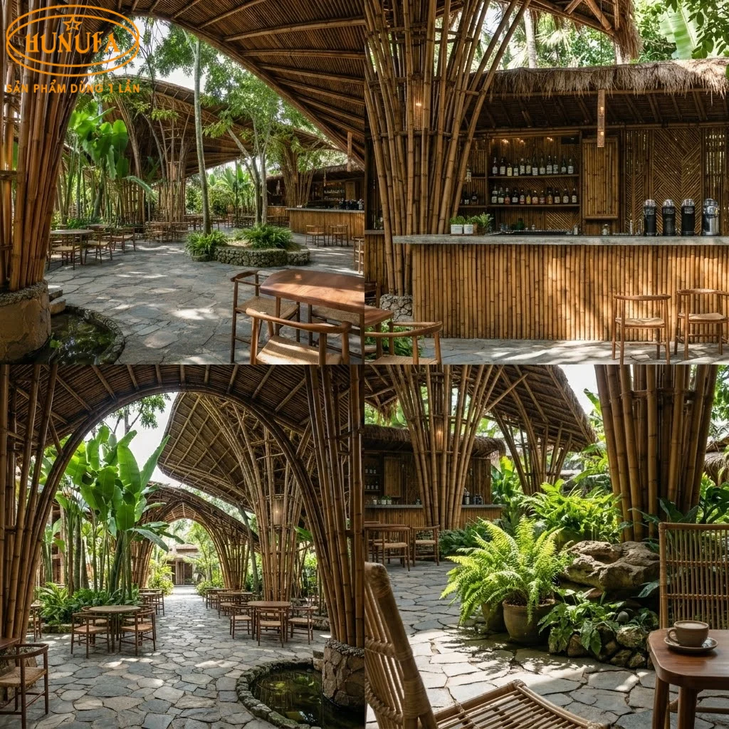 Mẫu thiết kế trang trí quán cà phê sân vườn đẹp, ấn tượng