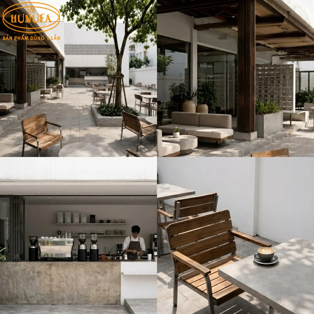 Mẫu thiết kế trang trí quán cà phê sân vườn đẹp, ấn tượng