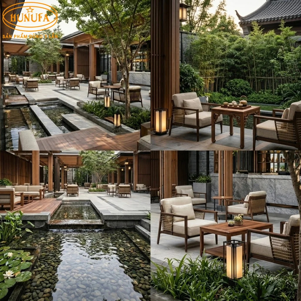Mẫu thiết kế trang trí quán cà phê sân vườn đẹp, ấn tượng