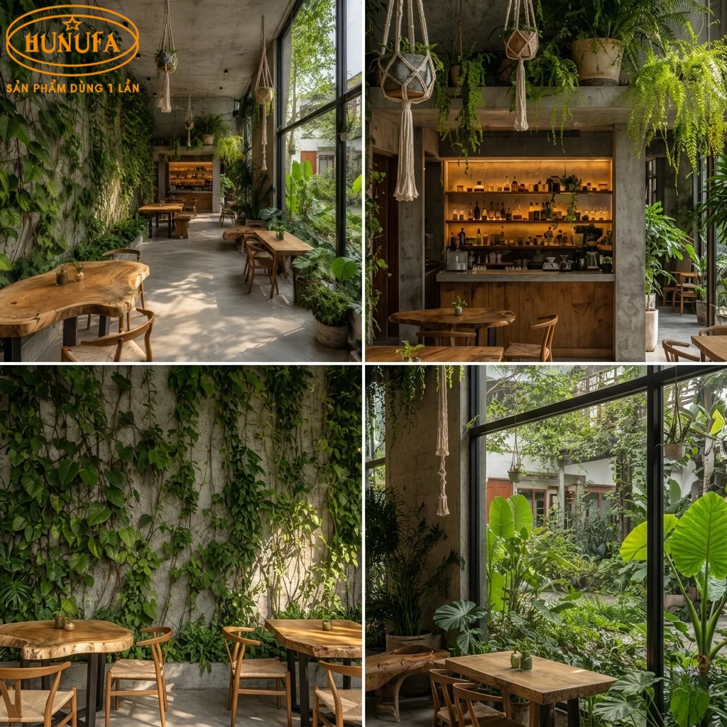 Mẫu thiết kế trang trí quán cà phê sân vườn đẹp, ấn tượng