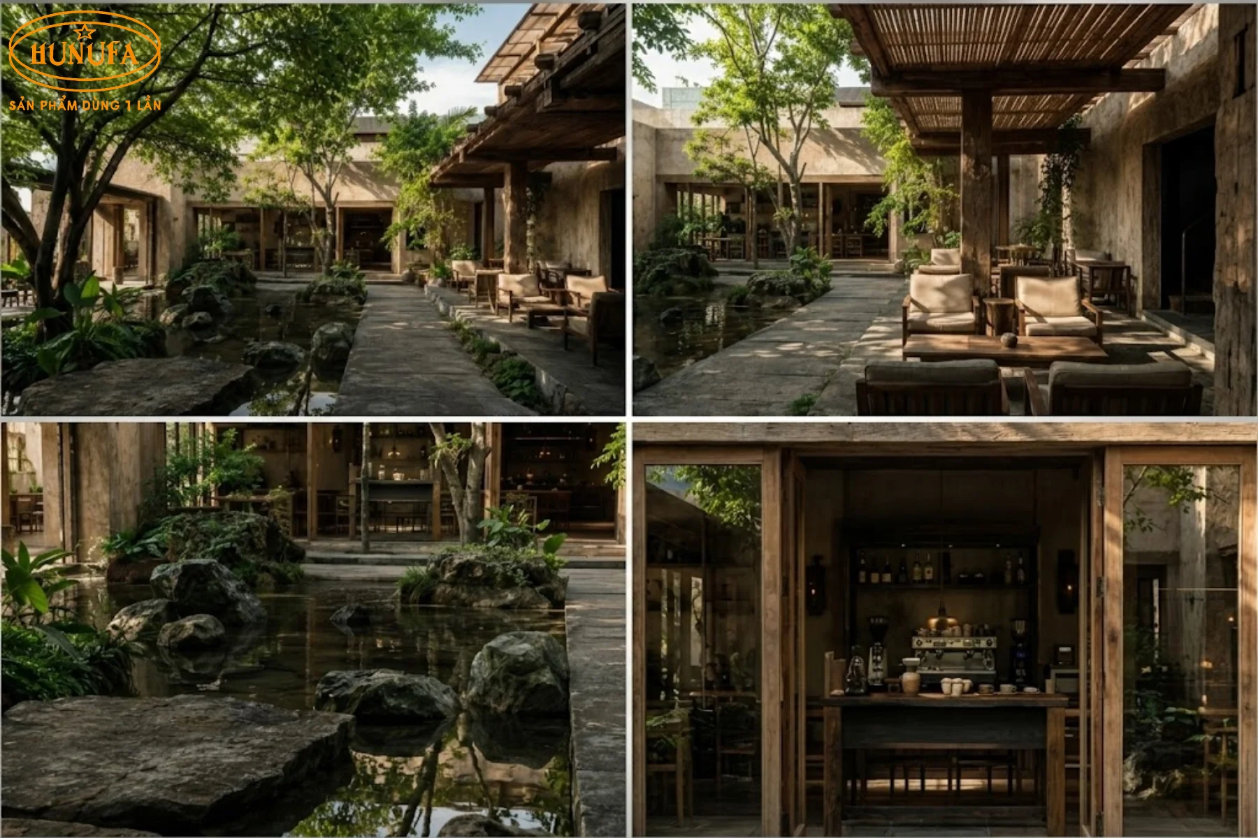 Mẫu thiết kế trang trí quán cà phê sân vườn đẹp, ấn tượng