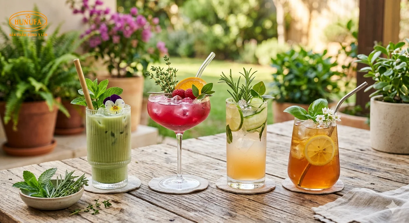 Tổng hợp các loại lá decor đồ uống phổ biến được quán cafe ưa chuộng