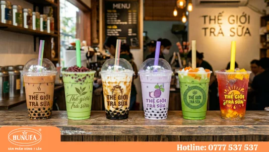 99+ Mẫu ly nhựa thế giới trà sữa đẹp, thiết kế logo hot trend, hút khách