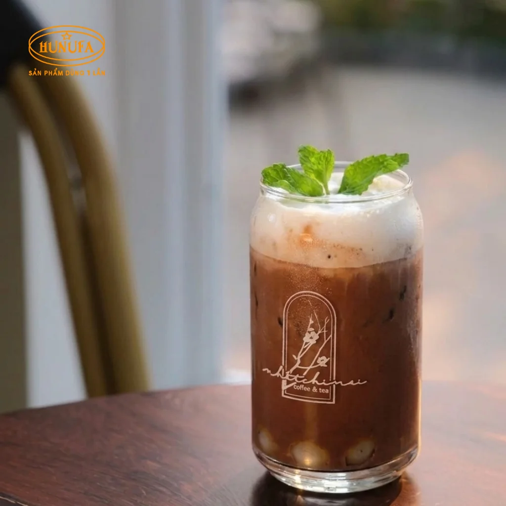 mẫu ly thủy tinh bán trà sữa đẹp