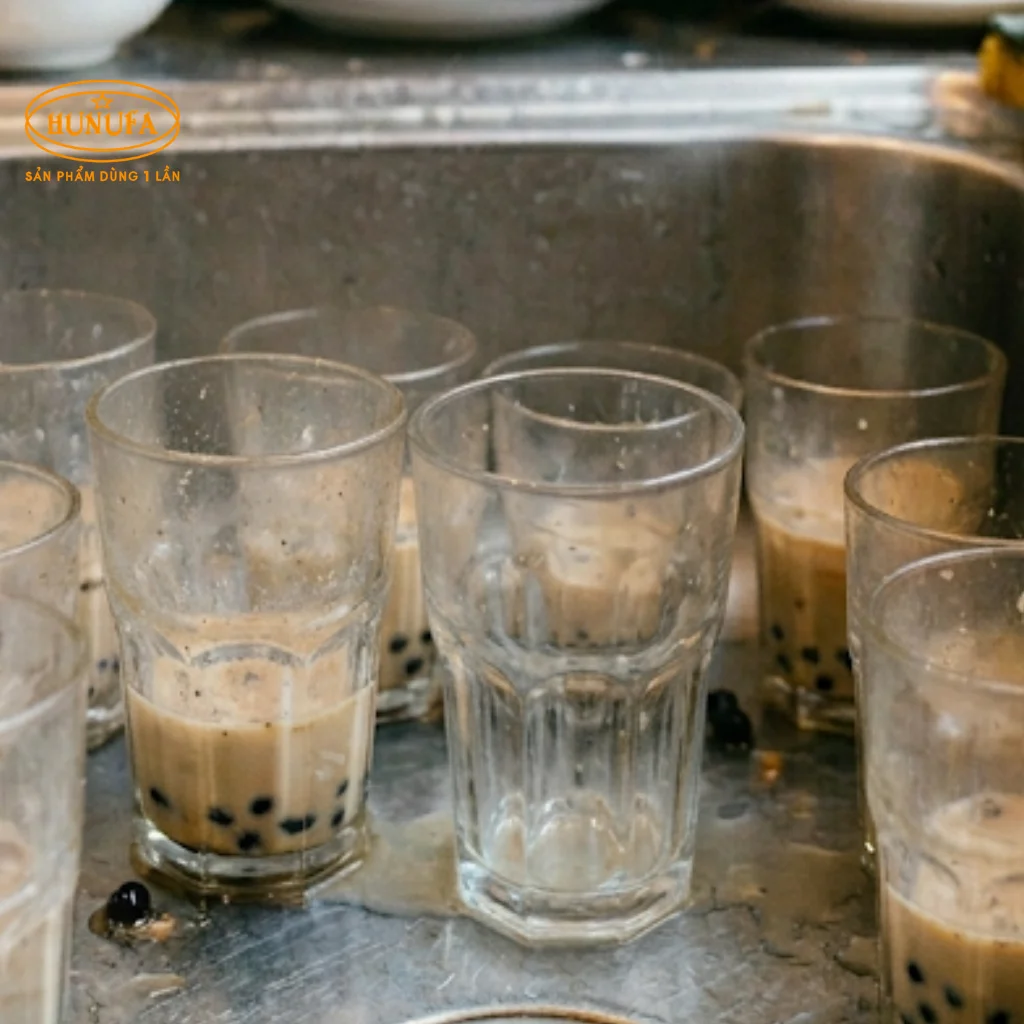 Những lí do không nên dùng ly thuỷ tinh bán trà sữa