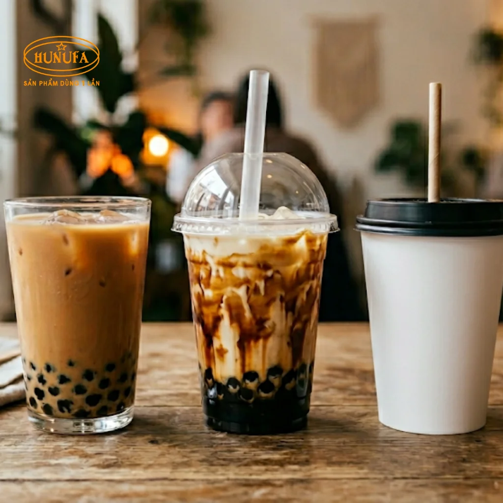 Những lí do không nên dùng ly thuỷ tinh bán trà sữa