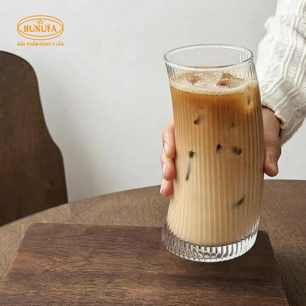 mẫu ly thủy tinh bán trà sữa đẹp