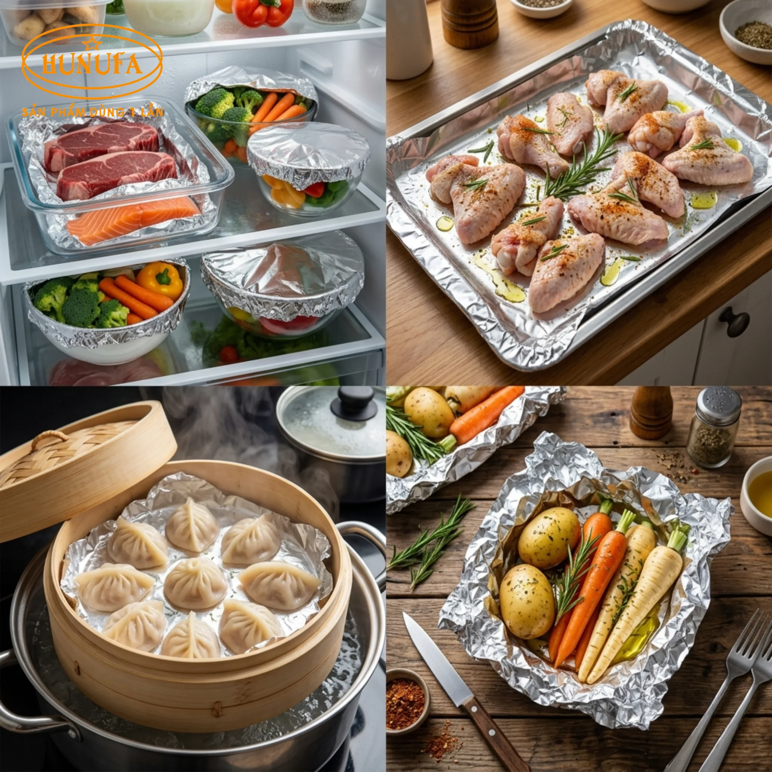 Màng nhôm thực phẩm chất lượng, dày dặn, giá tốt