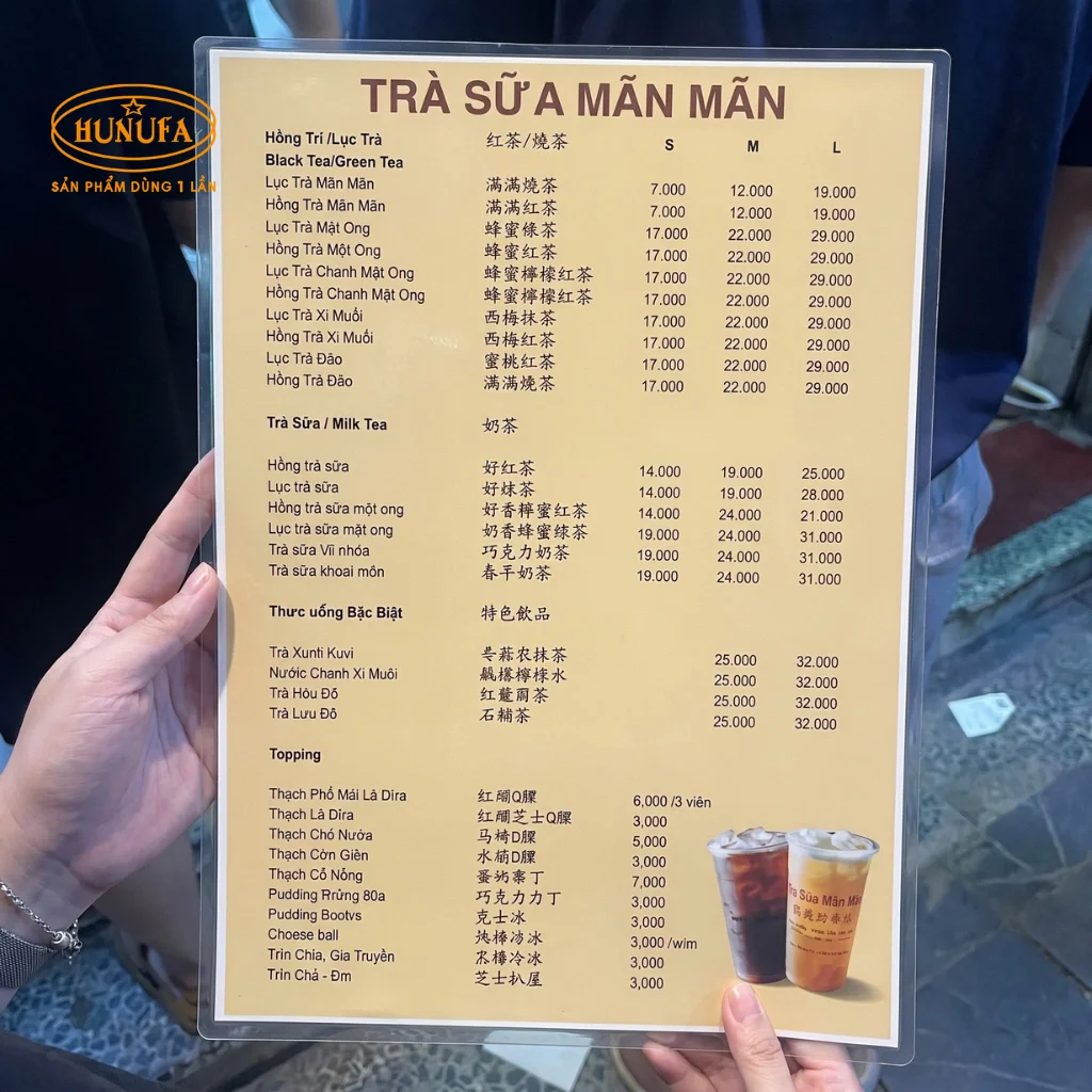 Menu trà sữa Mãn Mãn có gì hot? Giá cả ra sao mà thu hút giới trẻ Hà Nội