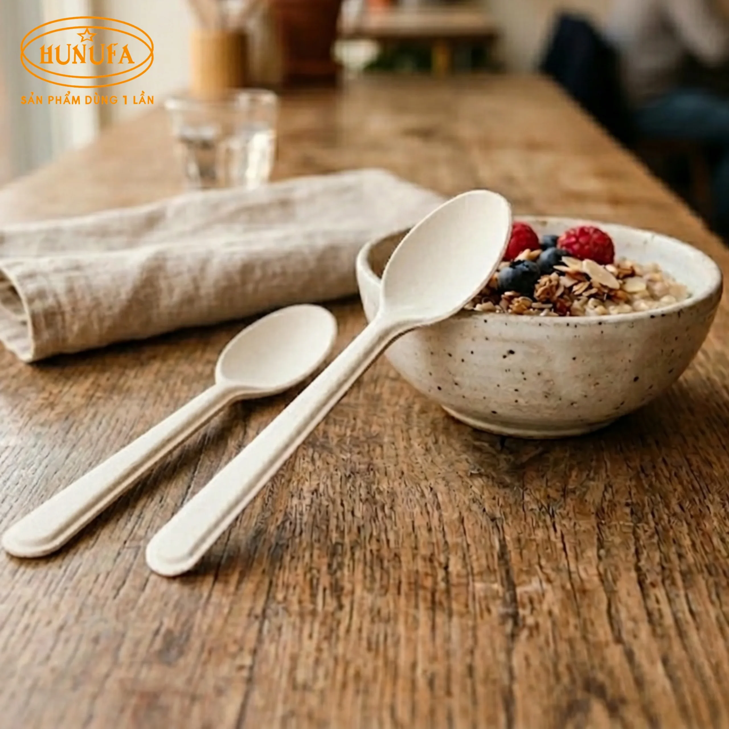 Muỗng giấy dùng một lần giá tốt, an toàn và chất lượng