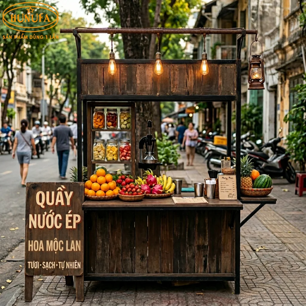 45+ mẫu xe, quầy nước ép trái cây vỉa hè đẹp và nơi bán uy tín