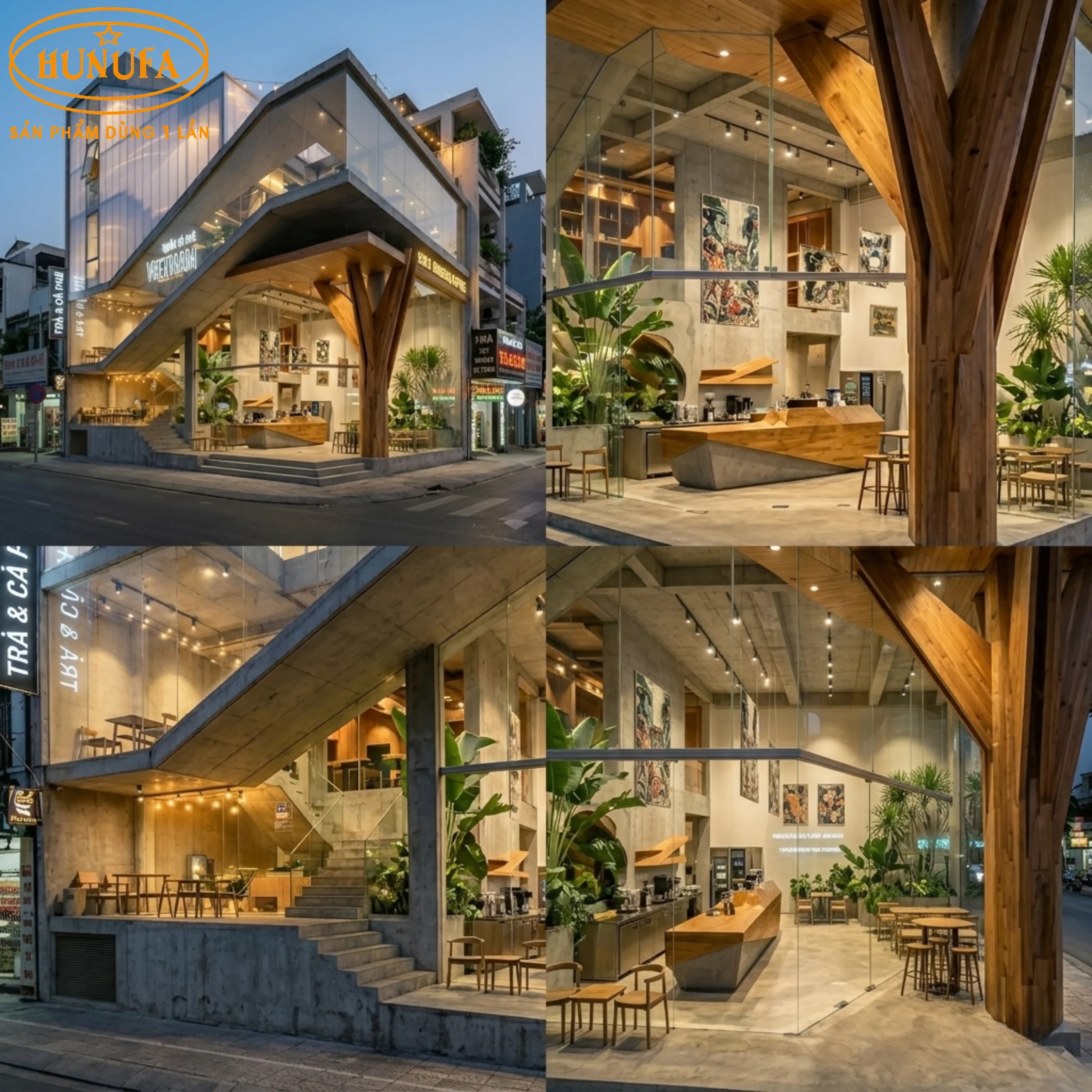 40+ Mẫu trang trí thiết kế quán cafe góc 2 mặt tiền đẹp
