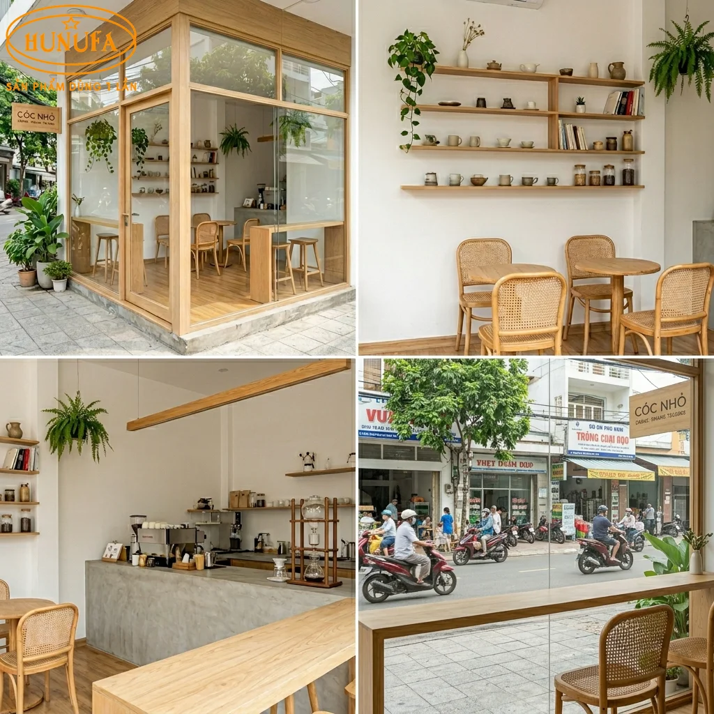 60+ Mẫu trang trí thiết kế quán cafe góc 2 mặt tiền đẹp