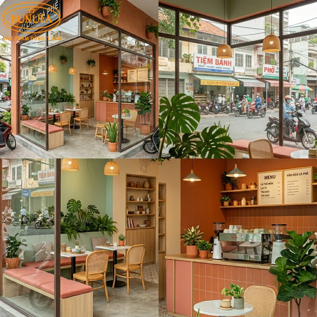 60+ Mẫu trang trí thiết kế quán cafe góc 2 mặt tiền đẹp