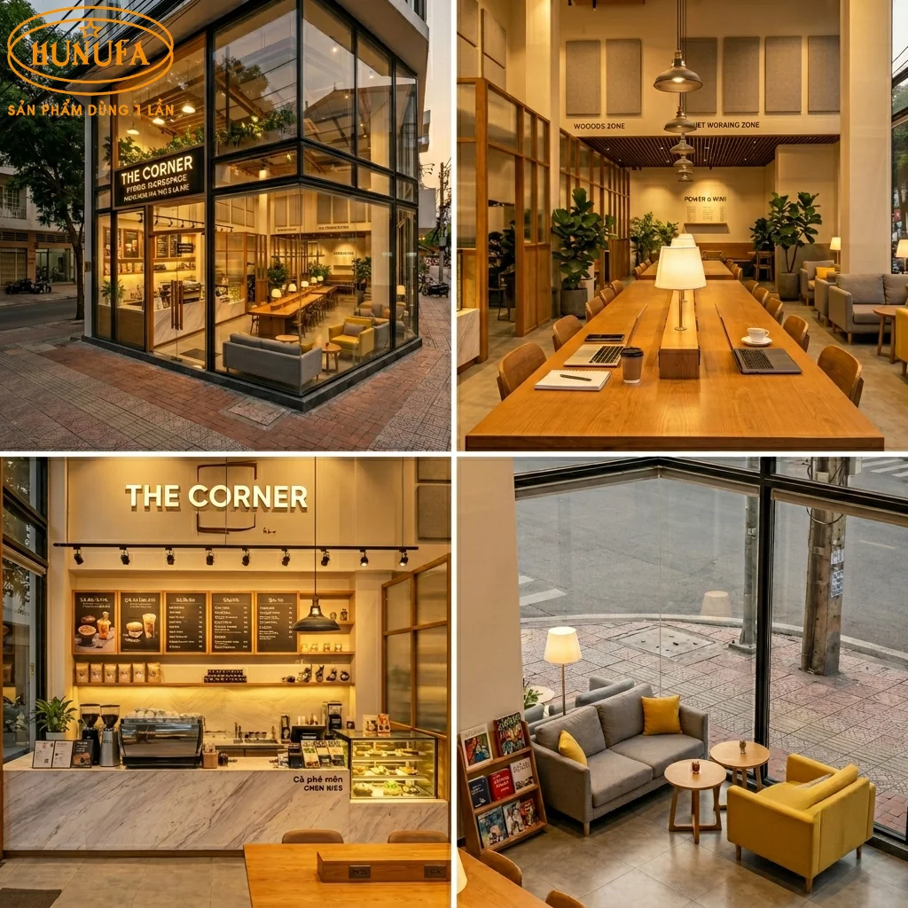 60+ Mẫu trang trí thiết kế quán cafe góc 2 mặt tiền đẹp