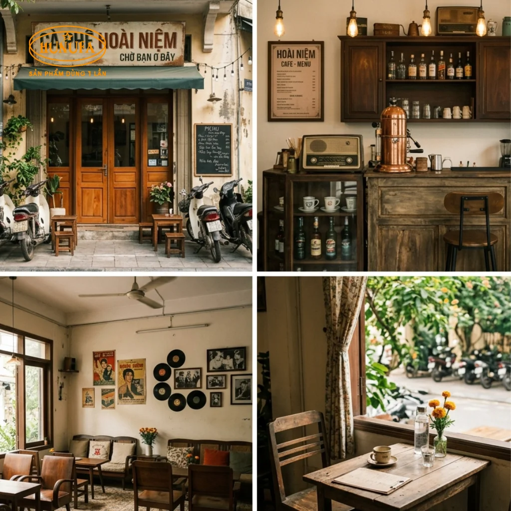 20+ Mẫu thiết kế quán cafe phong cách Retro đậm chất hoài niệm 