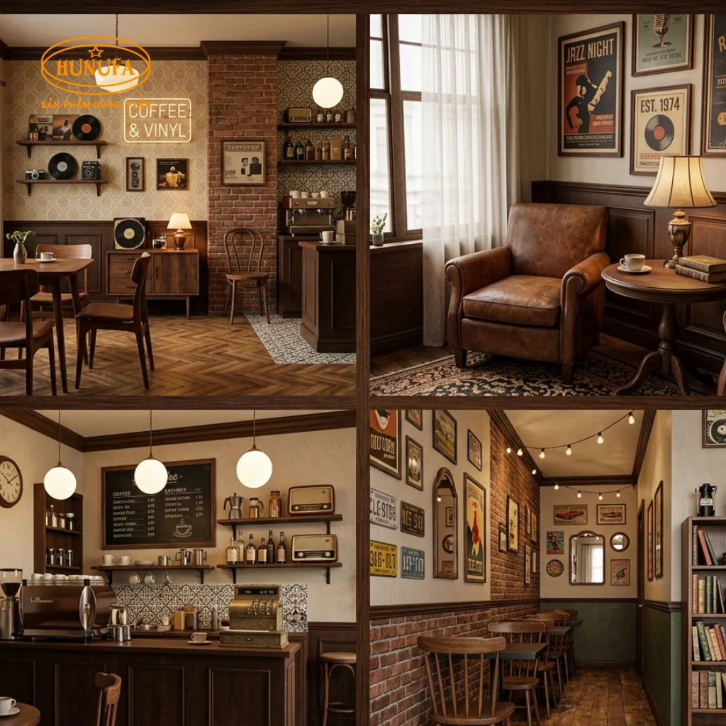 20+ Mẫu thiết kế quán cafe phong cách Retro đậm chất hoài niệm