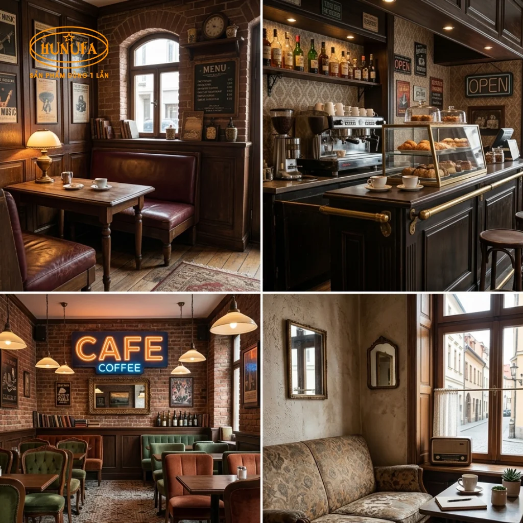 20+ Mẫu thiết kế quán cafe phong cách Retro đậm chất hoài niệm