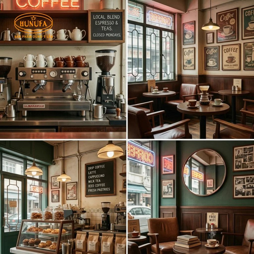 20+ Mẫu thiết kế quán cafe phong cách Retro đậm chất hoài niệm