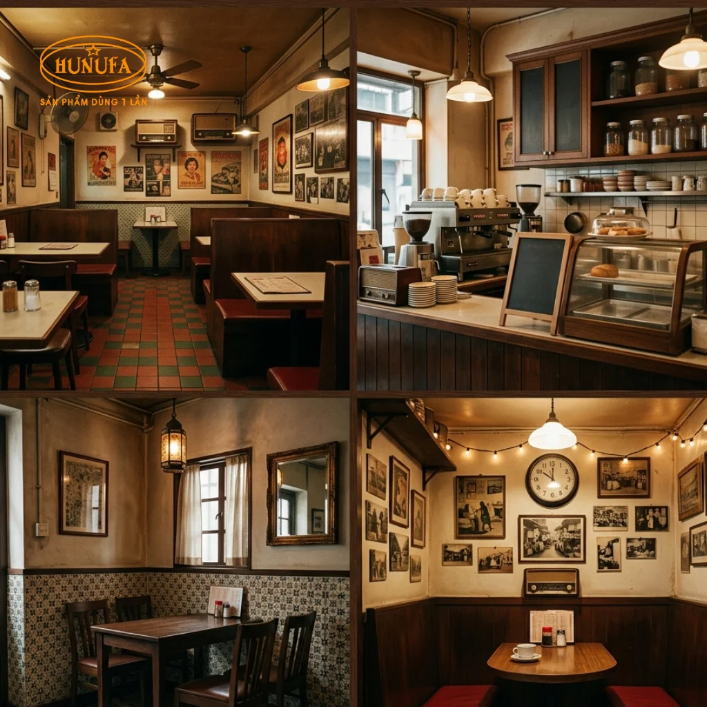 20+ Mẫu thiết kế quán cafe phong cách Retro đậm chất hoài niệm