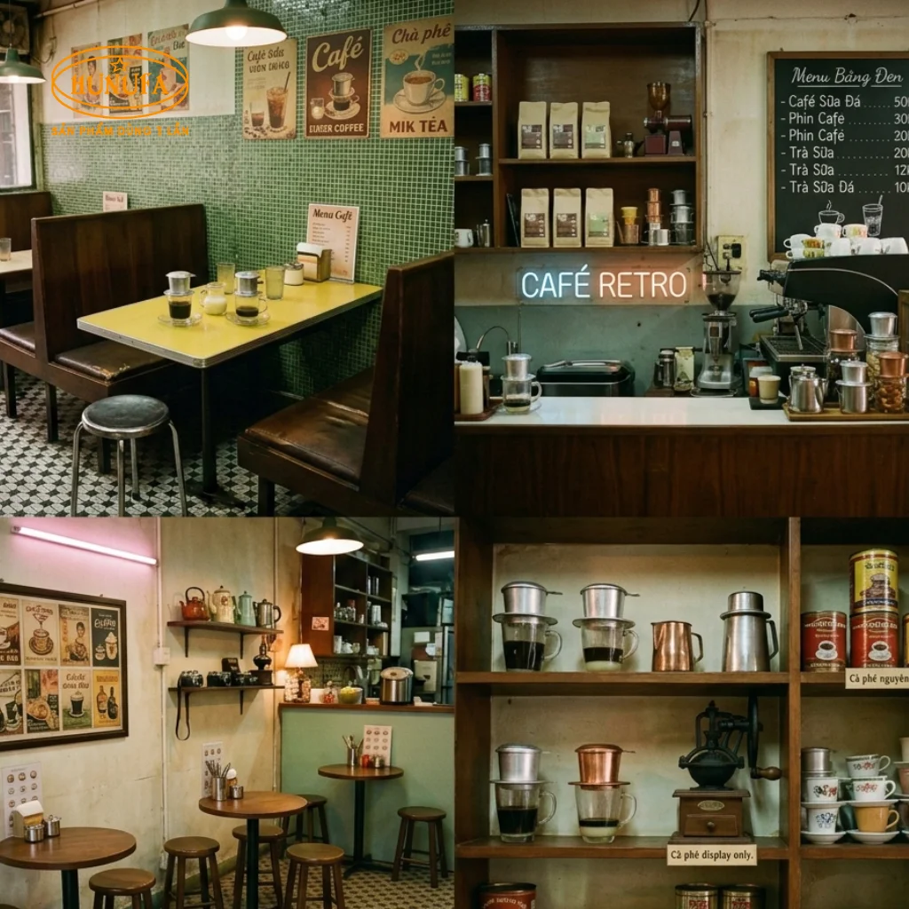20+ Mẫu thiết kế quán cafe phong cách Retro đậm chất hoài niệm