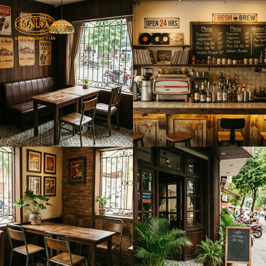 20+ Mẫu thiết kế quán cafe phong cách Retro đậm chất hoài niệm