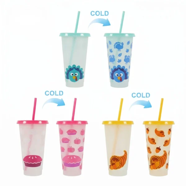 Ly nhựa đổi màu theo nhiệt độ (Cốc nhựa đổi màu theo nhiệt độ)