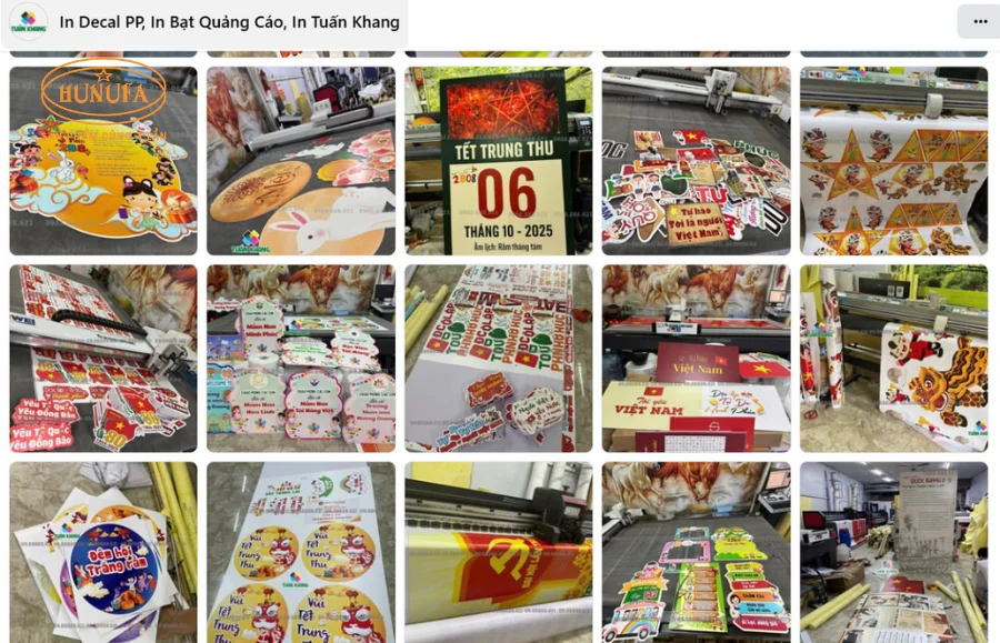 Nơi mua, in ấn decal trang trí trung thu đẹp ở Hà Nội giá tốt