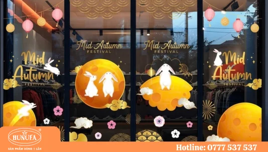 Nơi mua, in ấn decal trang trí trung thu đẹp ở Hà Nội giá tốt