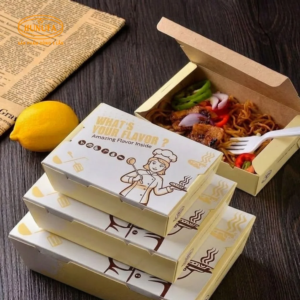 In hộp giấy đựng thức ăn nhanh 