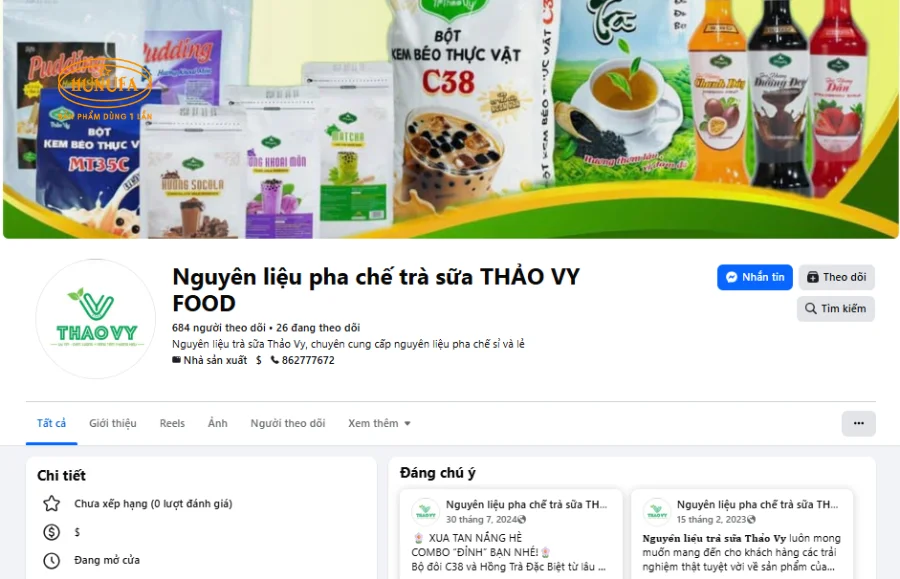nguyên liệu pha chế Bình Chánh chuẩn chất lượng, giá sỉ tốt