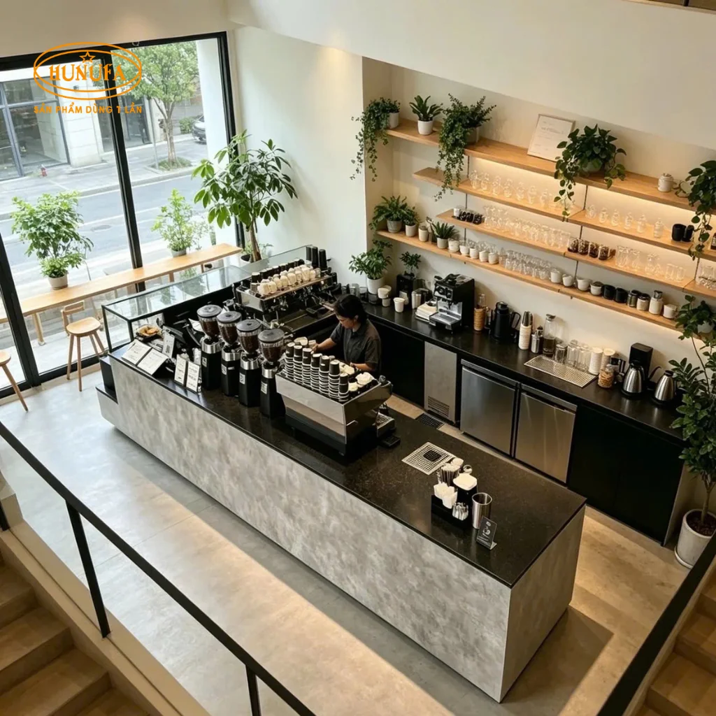 Mẫu trang trí quầy bar cafe đẹp