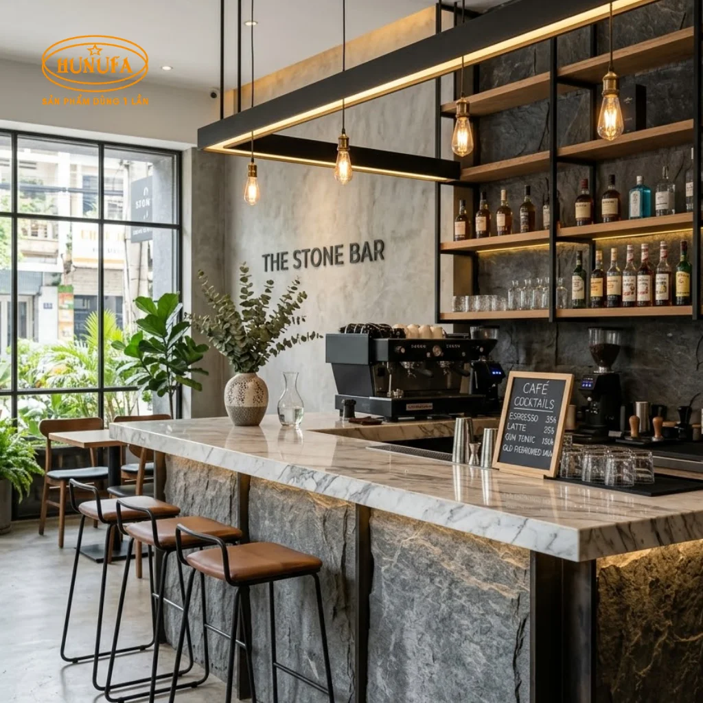 Mẫu trang trí quầy bar cafe, đẹp