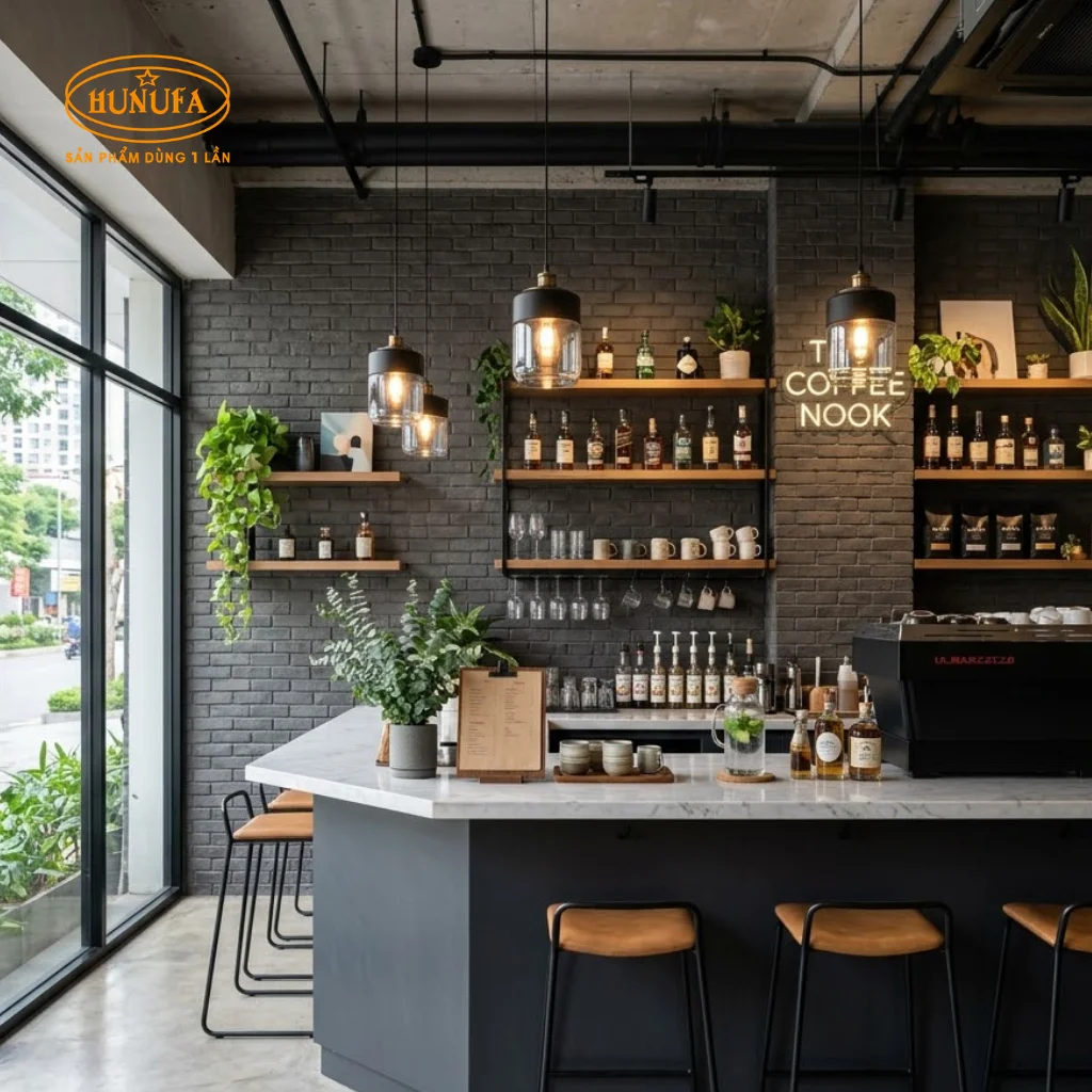 Mẫu trang trí quầy bar cafe, đẹp