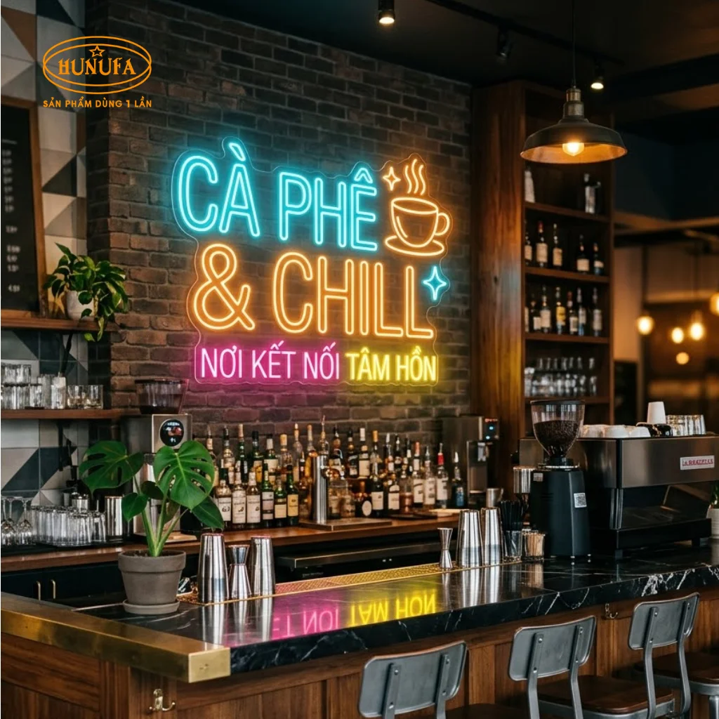 trang trí quầy bar cafe
