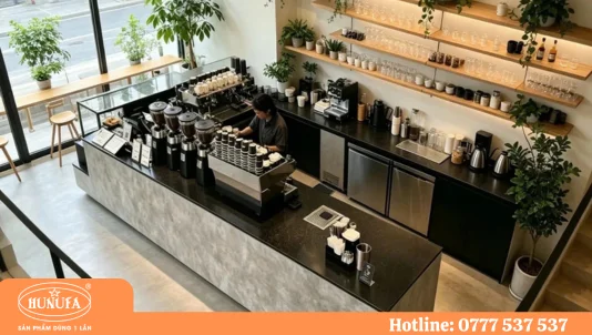 Trang trí quầy bar cafe