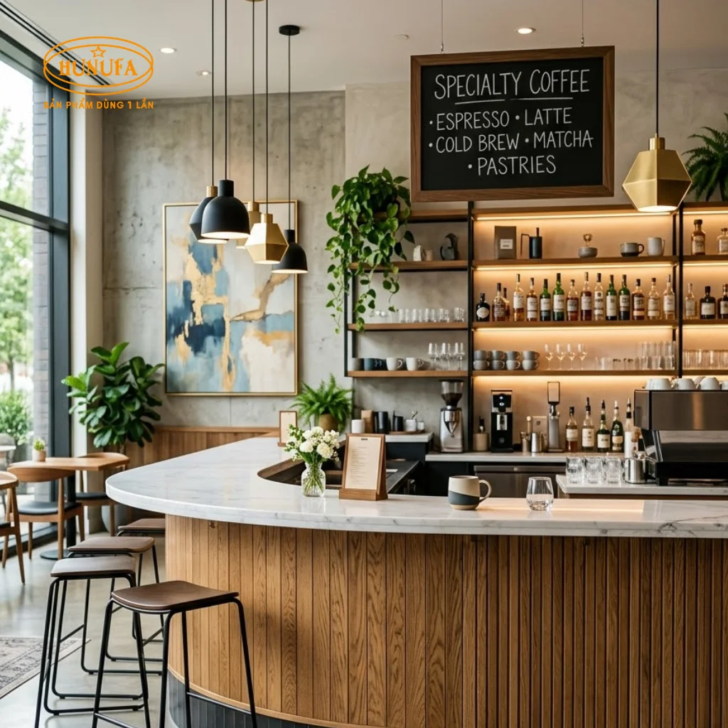 Mẫu trang trí quầy bar cafe, đẹp