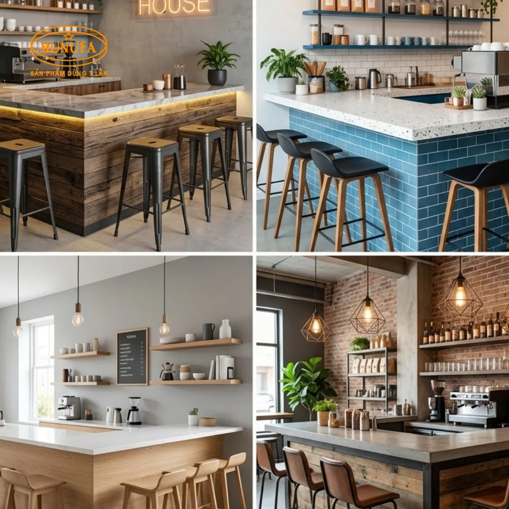 Mẫu trang trí quầy bar cafe, đẹp