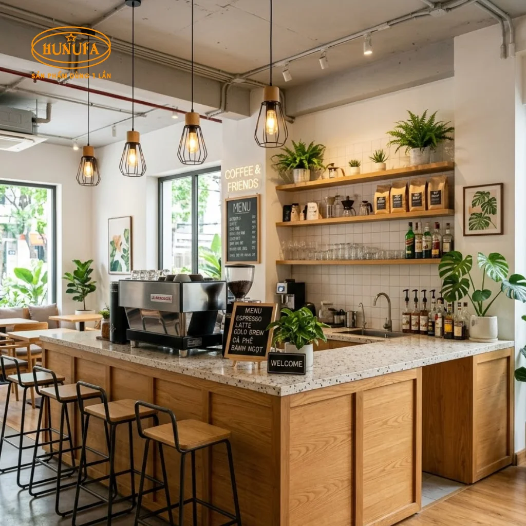 Mẫu trang trí quầy bar cafe, đẹp