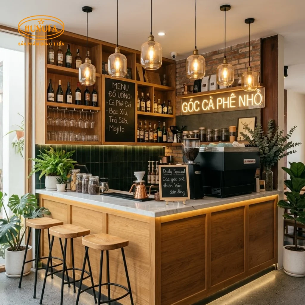 Mẫu trang trí quầy bar cafe, đẹp