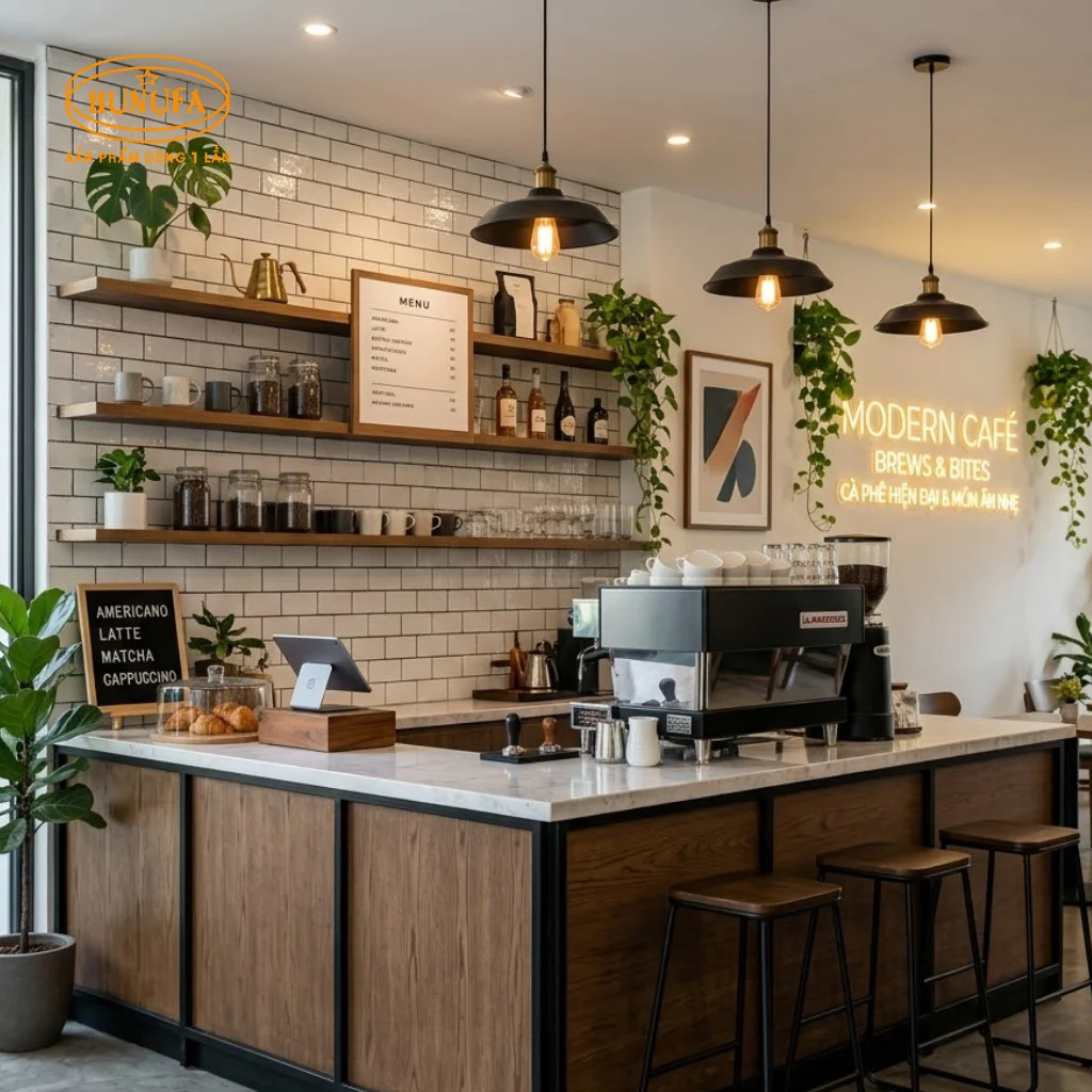 Mẫu trang trí quầy bar cafe, đẹp