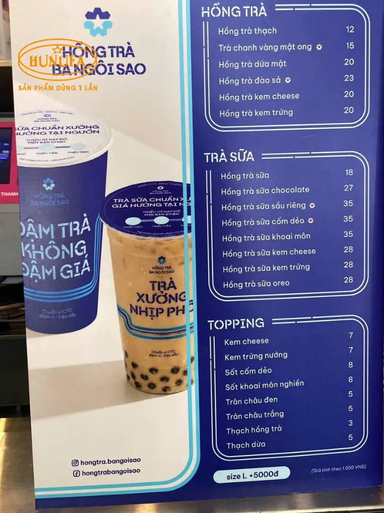 Menu Hồng Trà Ba Ngôi Sao: Nên thử món nào? Giá cả ra sao?