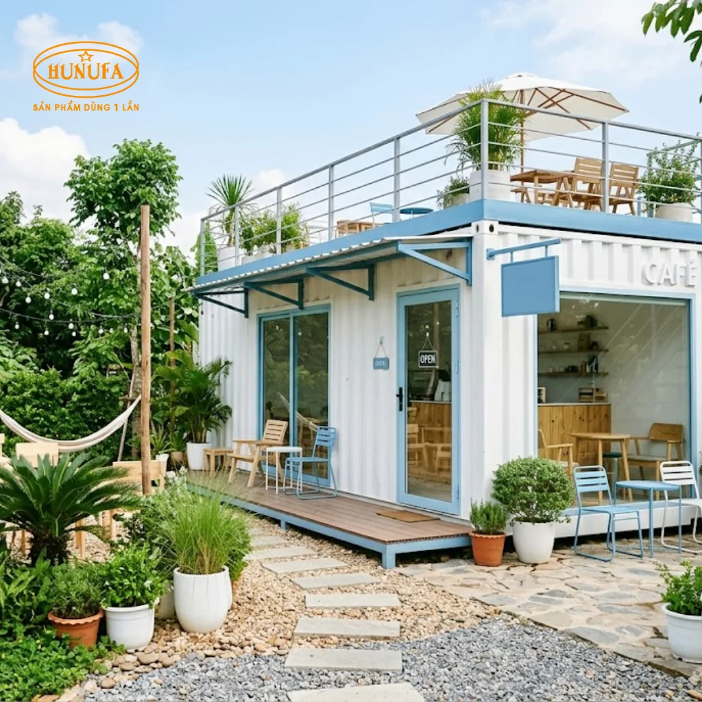 Mẫu thiết kế quán cafe container đẹp, độc lạ