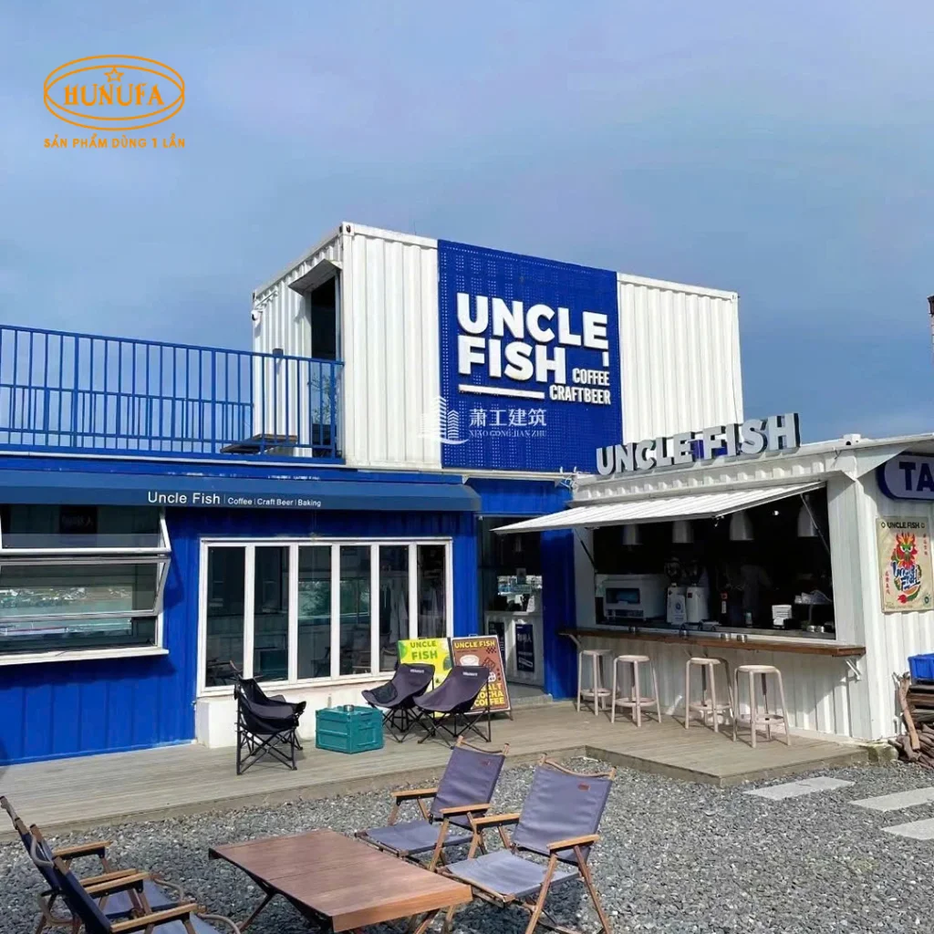 Mẫu thiết kế quán cafe container đẹp, độc lạ