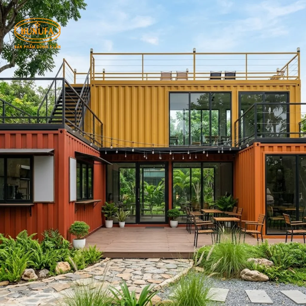 Mẫu thiết kế quán cafe container đẹp, độc lạ